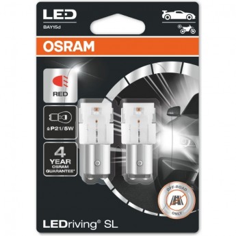 Автолампы OSRAM LED ≜P21/5W LEDRIVING SL 7528DRP-02B RED Красные Автолампы OSRAM LED ≜P21/5W LEDRIVING SL 7528DRP-02B RED Красные
