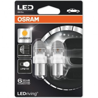 Автолампы OSRAM LED ≜P21W LEDRIVING 7556YE-02B Желтый (2шт) Автолампы OSRAM LED ≜P21W LEDRIVING 7556YE-02B Желтый (2шт)