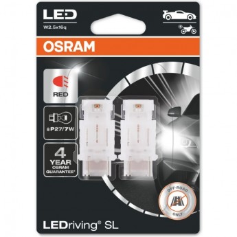 Автолампы OSRAM LED ≜P27/7W LEDRIVING SL 3157DRP-02B RED Красные Автолампы OSRAM LED ≜P27/7W LEDRIVING SL 3157DRP-02B RED Красные