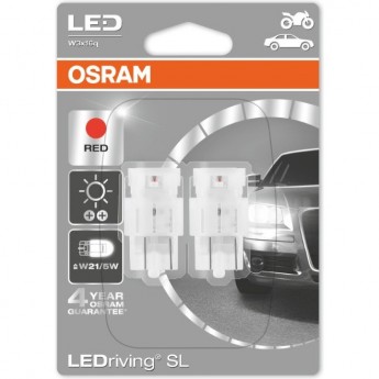 Автолампы OSRAM LED ≜W21/5W LEDRIVING 7716R-02B RED - Красные Автолампы OSRAM LED ≜W21/5W LEDRIVING 7716R-02B RED - Красные