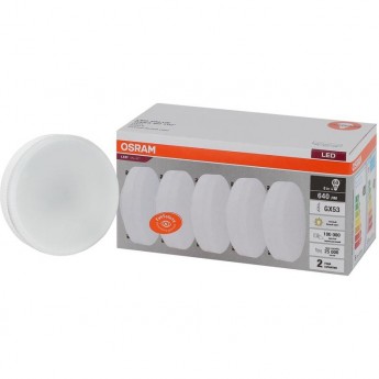 Лампа светодиодная LED OSRAM VALUE LVGX5360 8SW/830 8Вт GX53 230В 2х5 RU (уп.5шт) Лампа светодиодная LED OSRAM VALUE LVGX5360 8SW/830 8Вт GX53 230В 2х5 RU (уп.5шт)